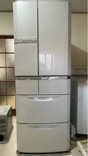 三菱ノンフロン冷凍冷蔵庫　プラチナシルバー　フレンチドア　520L MR-E52S-PS
