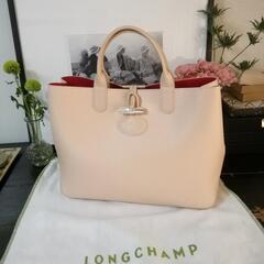 非常に美品6万。LONGCHAMP　ロゾ　リバーシブル　カウレザー　トートバッグ