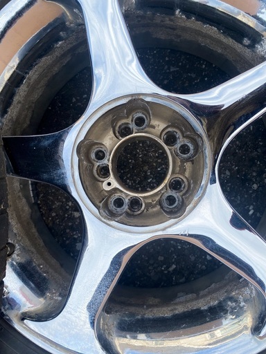 215/45R17 　4本セット　メッキ　アルミホイール ステップワゴン　スタッドレスは転がし用に　千葉から 215/45R17 4本セット メッキ アルミホイール ステップワゴン