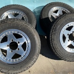 195/80R/15インチブリジストンデューラーĤ/T4本セット ブリヂストンDUELER A/T 195/80R15 & Wedsホイール 4本