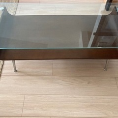 【Francfranc】ローテーブル　美品　天板ガラス
