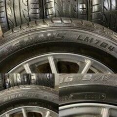 【DUNLOP LE MANS LM704 215/55R16】夏タイヤ【DIOS U-1 16インチ 6.5J5HPCD100+48】バリ溝 フォレスター等　(TA511)クレジットカード QRコード決済可能