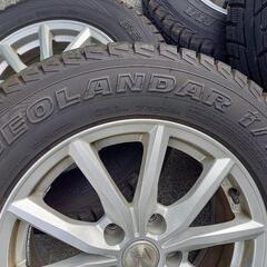値下げしました。スタッドレス　ジオランダー　アルミホイール4本セット　タイヤチェーン付き