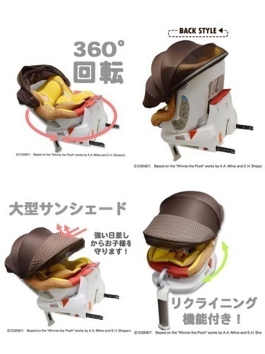 チャイルドシート ISOFIX くまのプーさん | house.pt