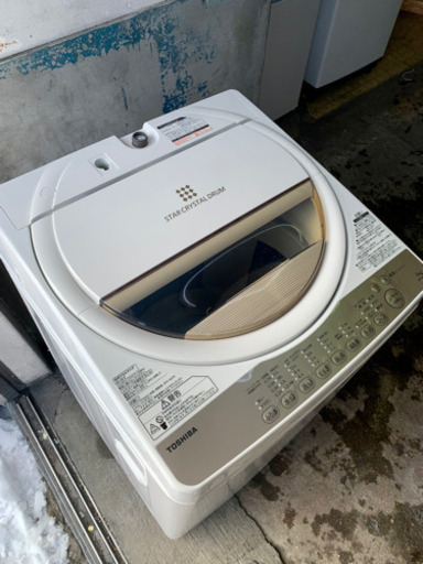 セール中 札幌市内配送料込1万円 16年製 東芝 6.0kg 全自動洗濯機 AW-6G3