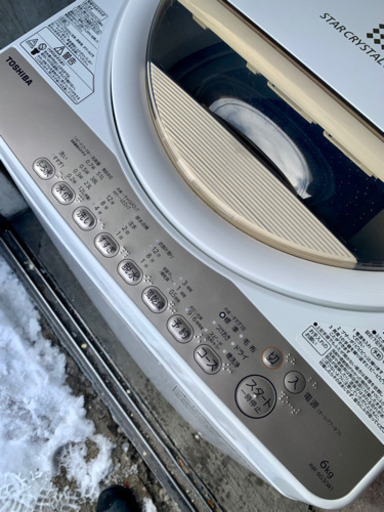 セール中 札幌市内配送料込1万円 16年製 東芝 6.0kg 全自動洗濯機 AW-6G3