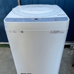 SHARP 全自動洗濯機　ES-GE6B-W 2018年式 中古 6.0kg 全自動洗濯機 送風乾燥機能 シャープ 2018年製 ES