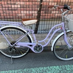 27インチ自転車　【美品】女の子向けタイヤ前後新品交換済み　