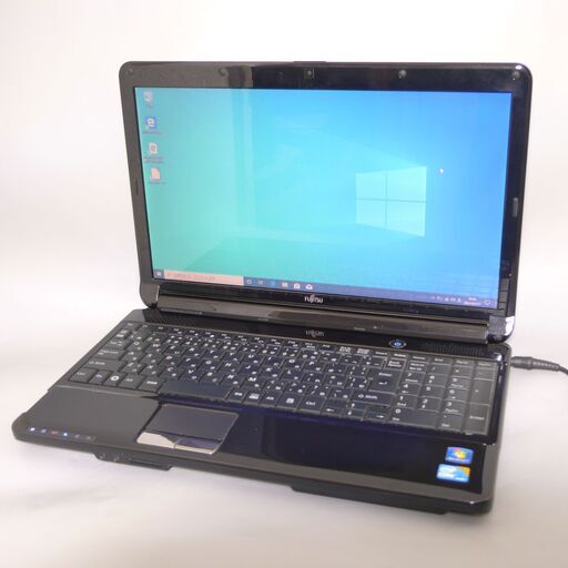 大容量HDD-640GB Wi-Fi有 ノートパソコン 15.6型 富士通 AH530/3B 中古美品 Core i3 4GB DVDマルチ 無線 webカメラ Windows10 Office