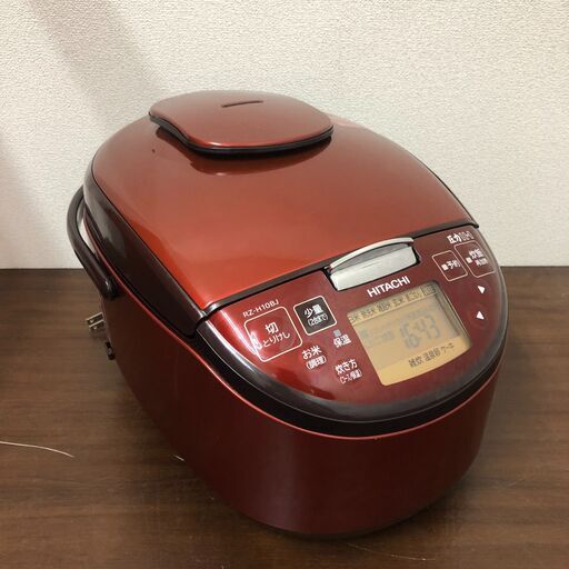 終 日立 HITACHI  RZ-H10BJ IHジャー炊飯器 5.5合炊き 1.0L 2021年製 赤 レッド 菊倉HG
