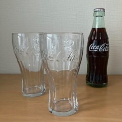 コカコーラのグラス②   2個　+コカコーラ炭酸飲料