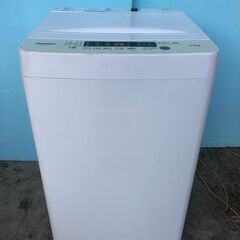 2021年製 美品・高年式 Hisense ハイセンスジャパン 全自動洗濯機 HW-K45E 4.5kg スリム設計 風乾燥 一人暮らし 単身向け