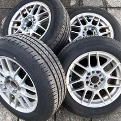 ◆深溝！夏タイヤ 4本セット ブリヂストン ECOPIA 195/65R15 アルミホイール15x6.5JJ 100/114.3 5H