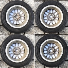 ◆深溝！夏タイヤ 4本セット ブリヂストン ECOPIA 195/65R15 アルミホイール15x6.5JJ 100/114.3 5H