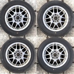 ◆深溝！夏タイヤ 4本セット ブリヂストン ECOPIA 195/65R15 アルミホイール15x6.5JJ 100/114.3 5H