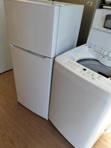 只今、商談中となっております。新生活応援家電セット！！No４３ ハイアール JR-N130A 2ドア冷凍冷蔵庫 130L 2019年 製・アイリスオーヤマ　IAW-T451　全自動洗濯機　4.5Kg 2021年製　2点セット！！