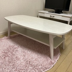 【無料】折り畳み式テーブル　ホワイト　一人暮らし向き！