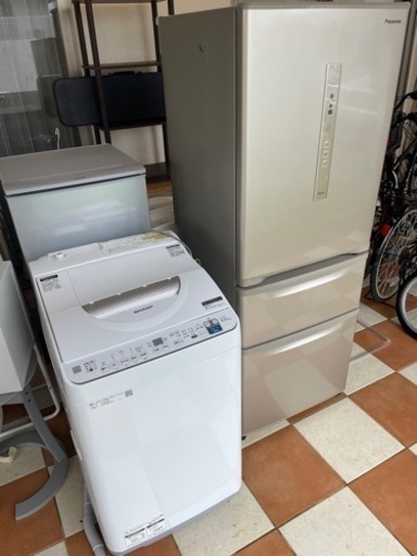 Panasonic冷蔵庫　SHARP洗濯乾燥機