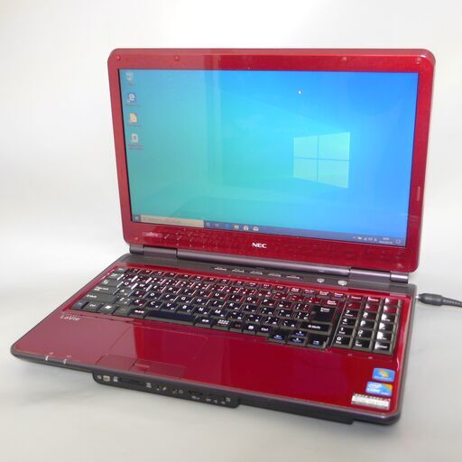 大容量HDD-500G Wi-Fi有 レッド 赤 ノートパソコン 15.6型 NEC PC-LL550WG6R 中古良品 Core i3 4GB DVDマルチ 無線 Windows10 Office