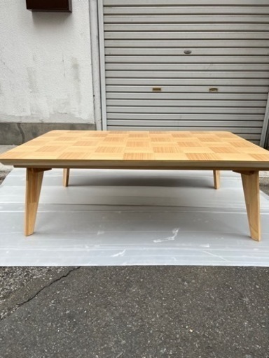 【未使用】不二貿易 こたつテーブル 無垢材 ローテーブル