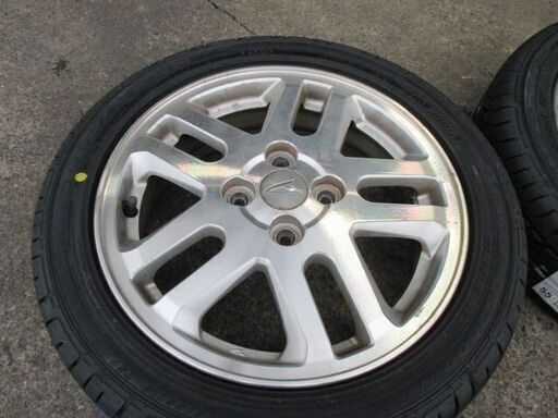 【来店取替】165/55R15 新品タイヤ\u0026中古アルミホイール付きセット ダイハツ純正アルミ軽自動車用