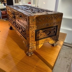 JF3617 木彫中国葛龍