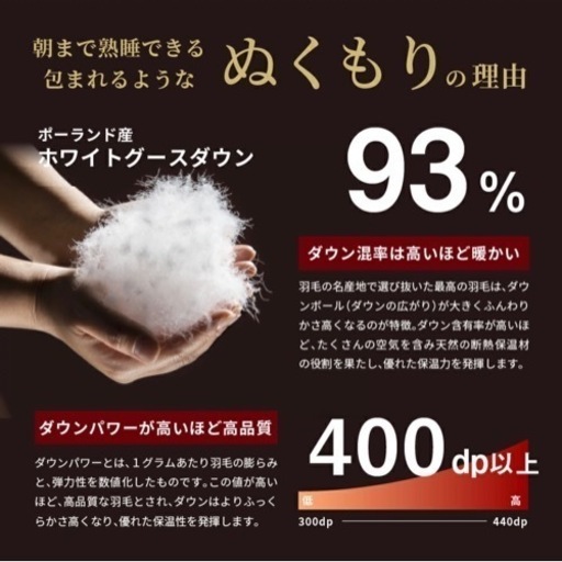 新品羽毛ふとん クイーンサイズ 最高級ダウン グース贅沢仕様