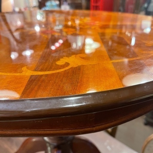イタリア製 象嵌細工 ラウンドテーブル カフェ ダイニング 丸型 円形