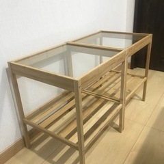 【無料配送】IKEA NESNA サイドテーブル2個セット