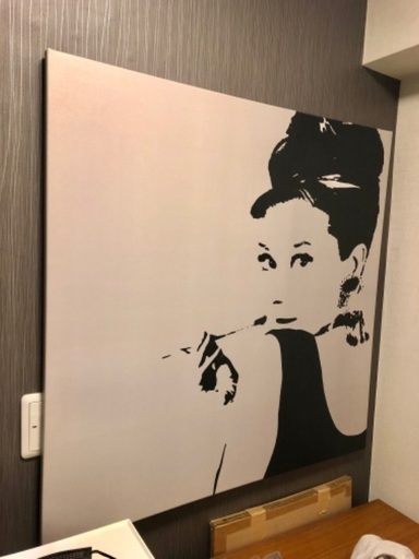 オードリーヘップバーン IKEA 廃盤 キャンバスアート 壁掛け イケア ポスター