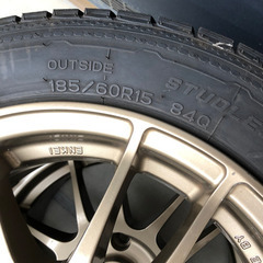 スタッドレスタイヤ4本セット 185/60R15 ENKEI エンケイ ホイール付き 