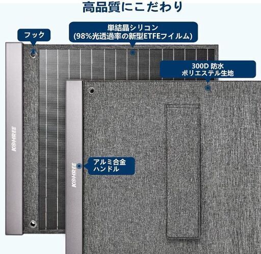 新品ROCKPALS ソーラーパネル 100W ソーラーチャージャー ETFE Amazon.co.jp: ROCKPALS ソーラーパネル 100W ソーラー