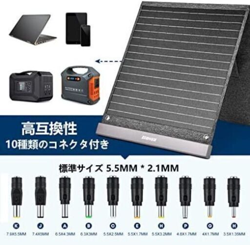 ソーラーパネル 100W ソーラーチャージャー 高転換率 ETFE 太陽光パネル  折りたたみ