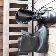 ミドリ安全　ブーツ　ツーリング　25㎝　革靴　安全靴　midorian