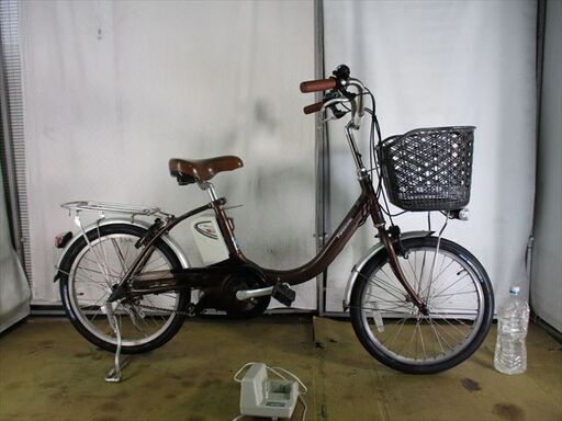 B741★整備済み　中古電動自転車★パナソニック　リチウムVIVI　3.1Ah　ブラウン【20インチ】
