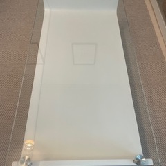 【ネット決済】ローテーブル 収納付き ガラステーブル