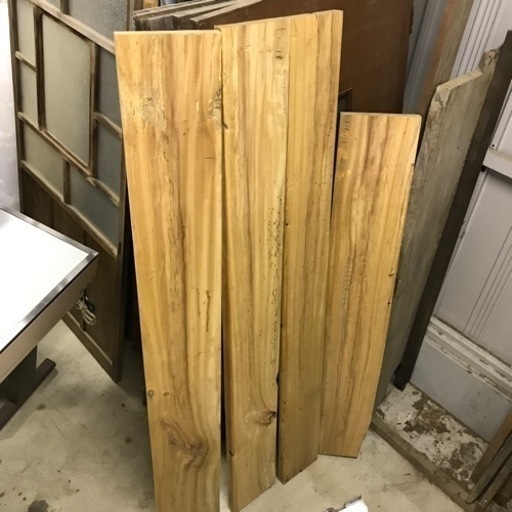 B級　クスノキ 4枚組　楠　板材　高さ182cm 3枚　150cm 幅20cm 厚み3.4cm
