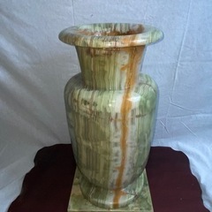 オニックス 花瓶 H50cm 飾り壺 オニキス 縞瑪瑙 大理石 ...