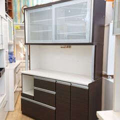NITORI ニトリ モデナ140 キッチンボード スライドガラス扉 ソフト 