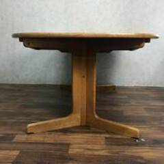 pa1/4 カリモク karimoku エクステンション テーブル 最大200cm 無垢材 キズ有 ダイニングテーブル 伸長式 家具 パーティ 楕円 伸縮