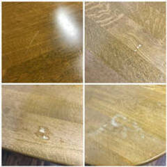 pa1/4 カリモク karimoku エクステンション テーブル 最大200cm 無垢材 キズ有 ダイニングテーブル 伸長式 家具 パーティ 楕円 伸縮