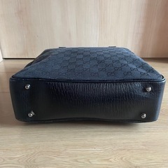 グッチ GUCCI 112530 バンブー トートバッグ GG柄 キャンバス 黒 ブラック