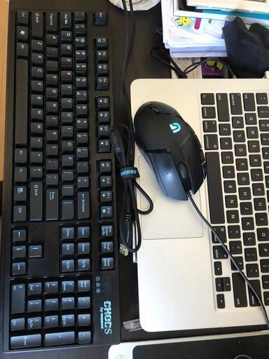 noppoo メカニカルキーボード Choc104 ChocS Pro Cherry黒軸　Logitech G402 Mouse ロジテック ゲーミング USB 有線 FPS RGB マウス 送料無料 匿名配送