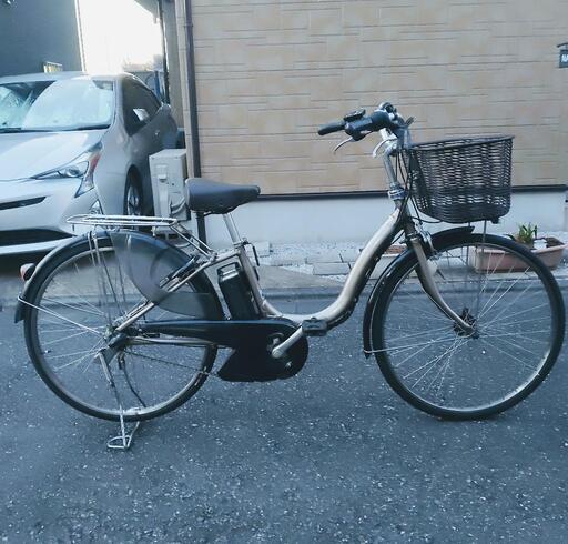 値下げしました！電動アシスト自転車！！\n現行美品！ヤマハPAS NATURA X563-1426 \n 26インチ \n薄ゴールド　第三世代長持ちバッテリー8.7ah