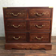 pa1/3 アンティーク チェスト 3段 約H56.4×W61.5×D30.7cm 中古