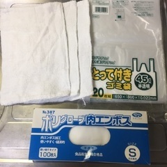 ビニール手袋 ポリグローブ ゴミ袋 雑巾