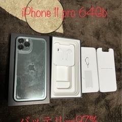 iPhone 11 pro 64Gb sim フリーミッドナイト...