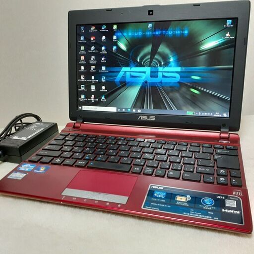 【取引中です】ASUS　小型ノートPC　11.6インチ　レッド　i5　8GB　Webカメラ　Wi-Fi　Windows10