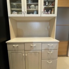 食器棚 キッチンボード ニトリ 白 木製 ホワイト フレンチカン...