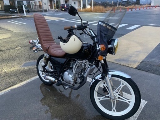スズキgn125　三段付シート　風防　社外サイレンサー・サス ファミリーバイク特約可　自賠R8/9　検索)バブ　ゴキ